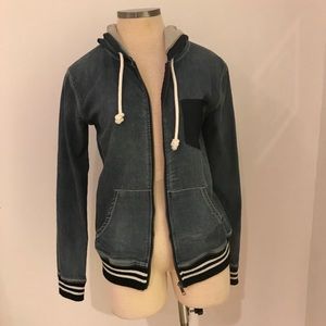 Denim Zip-up Hoodie
